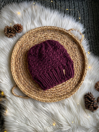 Bamboo Beanie // Merlot - Pick your pom, Winter Wears