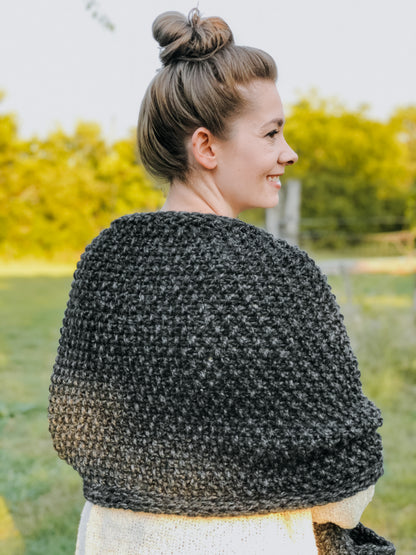 KNITTING PATTERN: Hope Shawl // Pocket Shawl // Pocket Scarf // Beginner Knitter // Chunky Knit // Knit Pocket Shawl Pattern