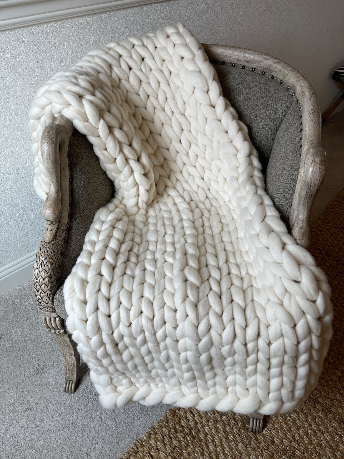 MADE TO ORDER: Merino Wool Blanket // Queen Throw Blanket - 6 lbs