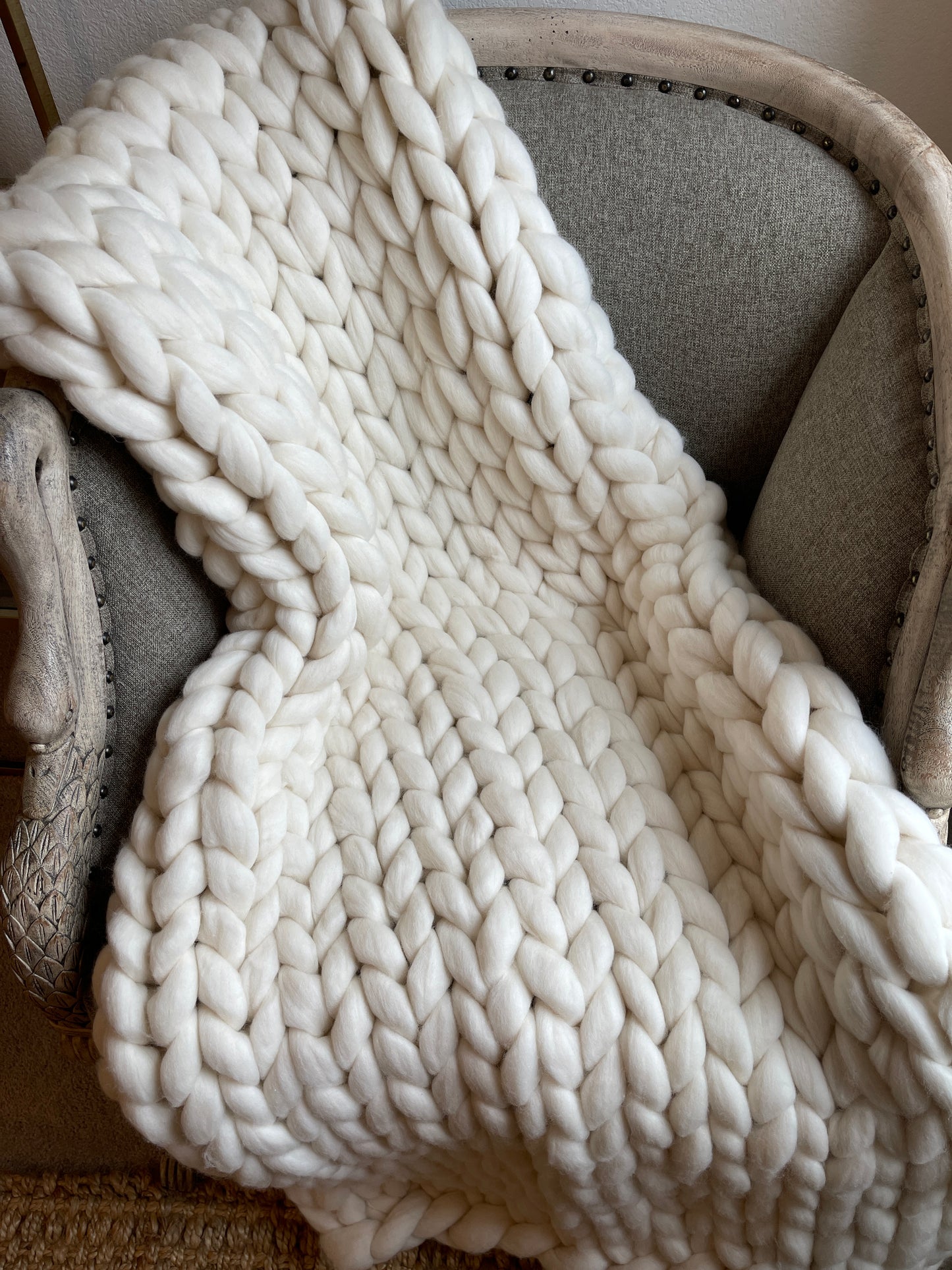 MADE TO ORDER: Merino Wool Blanket // King Throw Blanket - 8 lbs