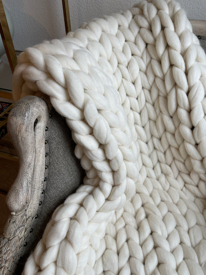 MADE TO ORDER: Merino Wool Blanket // Queen Throw Blanket - 6 lbs