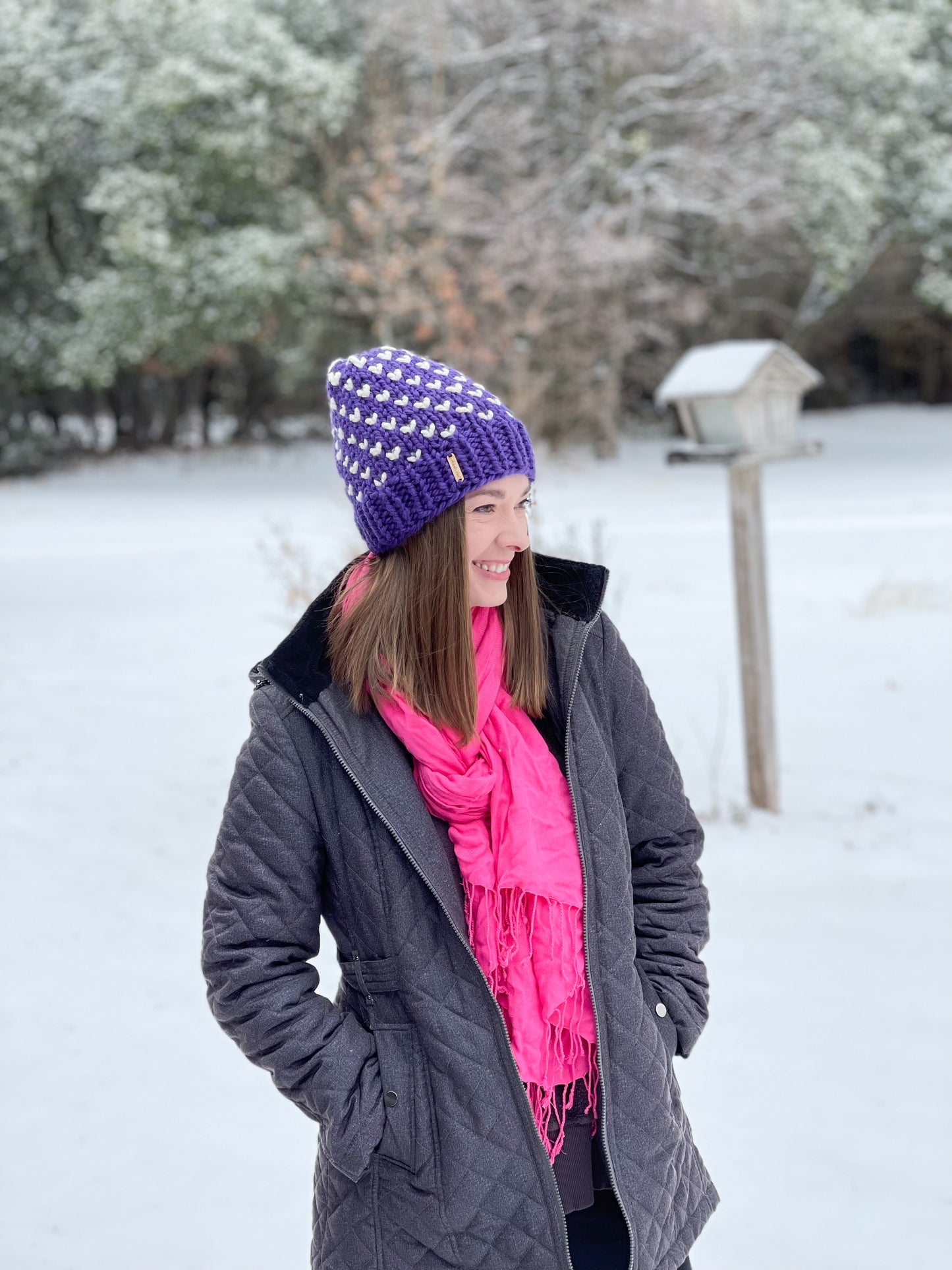 KNITTING PATTERN: Wild Hearts Beanie // Fair Isle Hat // Valentine Hat // Beginner Knitter // Knit Hat Pattern // Quick Knit Pattern