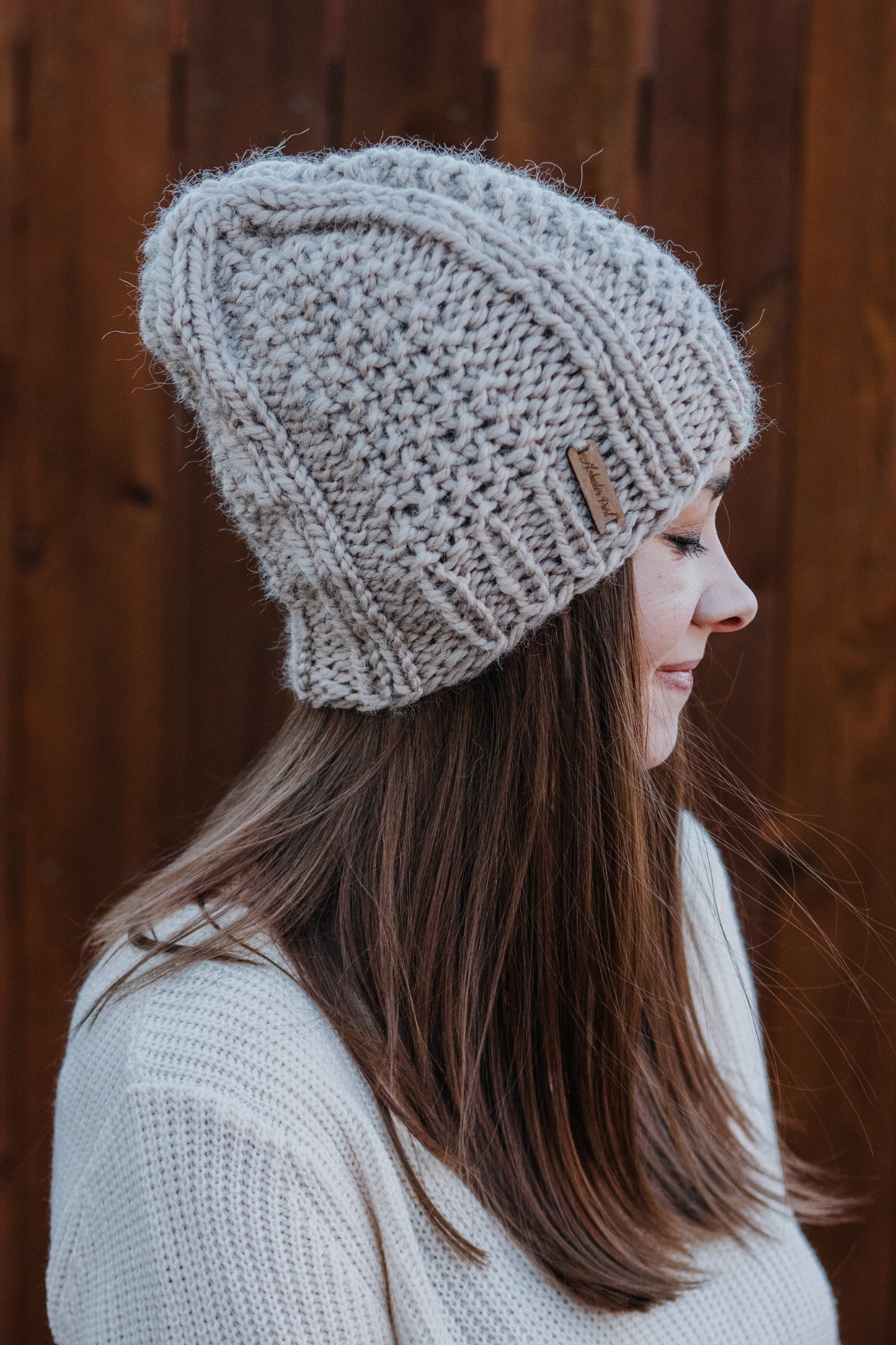 KNITTING PATTERN: Ashley Beanie // Slouchy Beanie // Seed Stitch // Beginner Pattern // Beanie Knitting Pattern // Beginner Knit Pattern