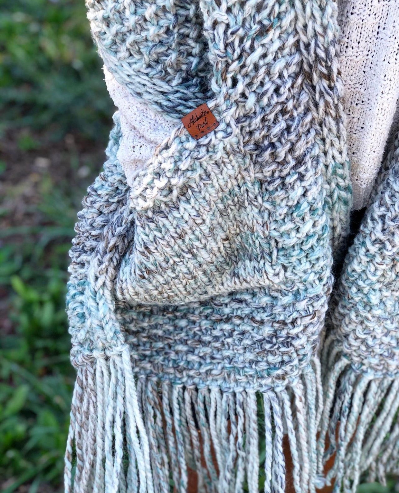 KNITTING PATTERN: Hope Shawl // Pocket Shawl // Pocket Scarf // Beginner Knitter // Chunky Knit // Knit Pocket Shawl Pattern