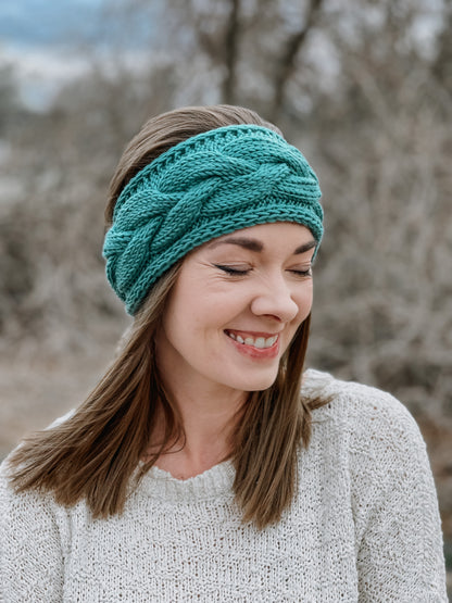 KNITTING PATTERN: Braided Cable Headband (Worsted) // Advanced Beginner Pattern // Headband Knitting Pattern // Cable Knit