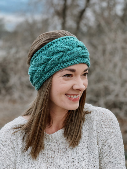 KNITTING PATTERN: Braided Cable Headband (Worsted) // Advanced Beginner Pattern // Headband Knitting Pattern // Cable Knit