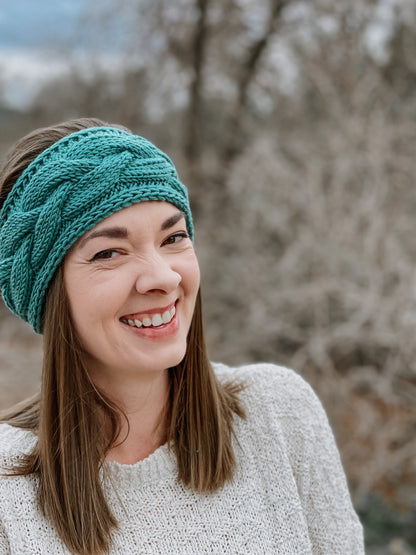 KNITTING PATTERN: Braided Cable Headband (Worsted) // Advanced Beginner Pattern // Headband Knitting Pattern // Cable Knit