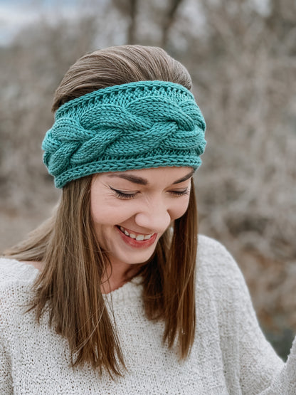 KNITTING PATTERN: Braided Cable Headband (Worsted) // Advanced Beginner Pattern // Headband Knitting Pattern // Cable Knit