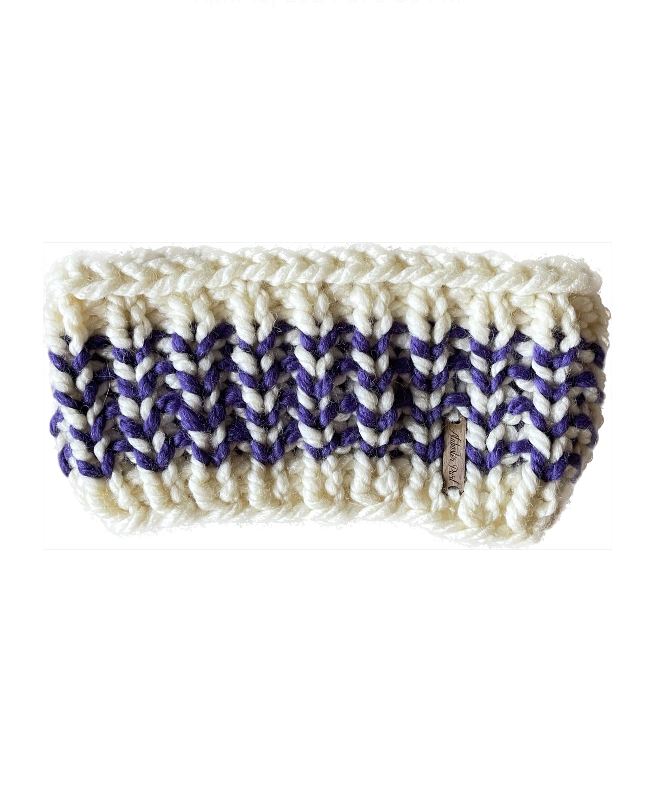 Riverbend Headband // TCU: Cream and Purple