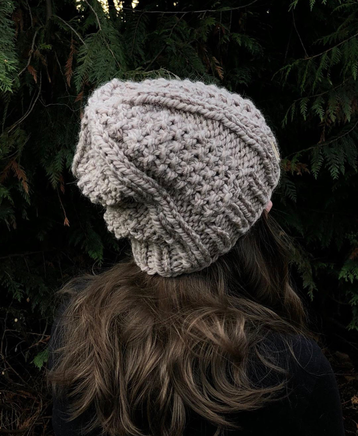 KNITTING PATTERN: Ashley Beanie // Slouchy Beanie // Seed Stitch // Beginner Pattern // Beanie Knitting Pattern // Beginner Knit Pattern