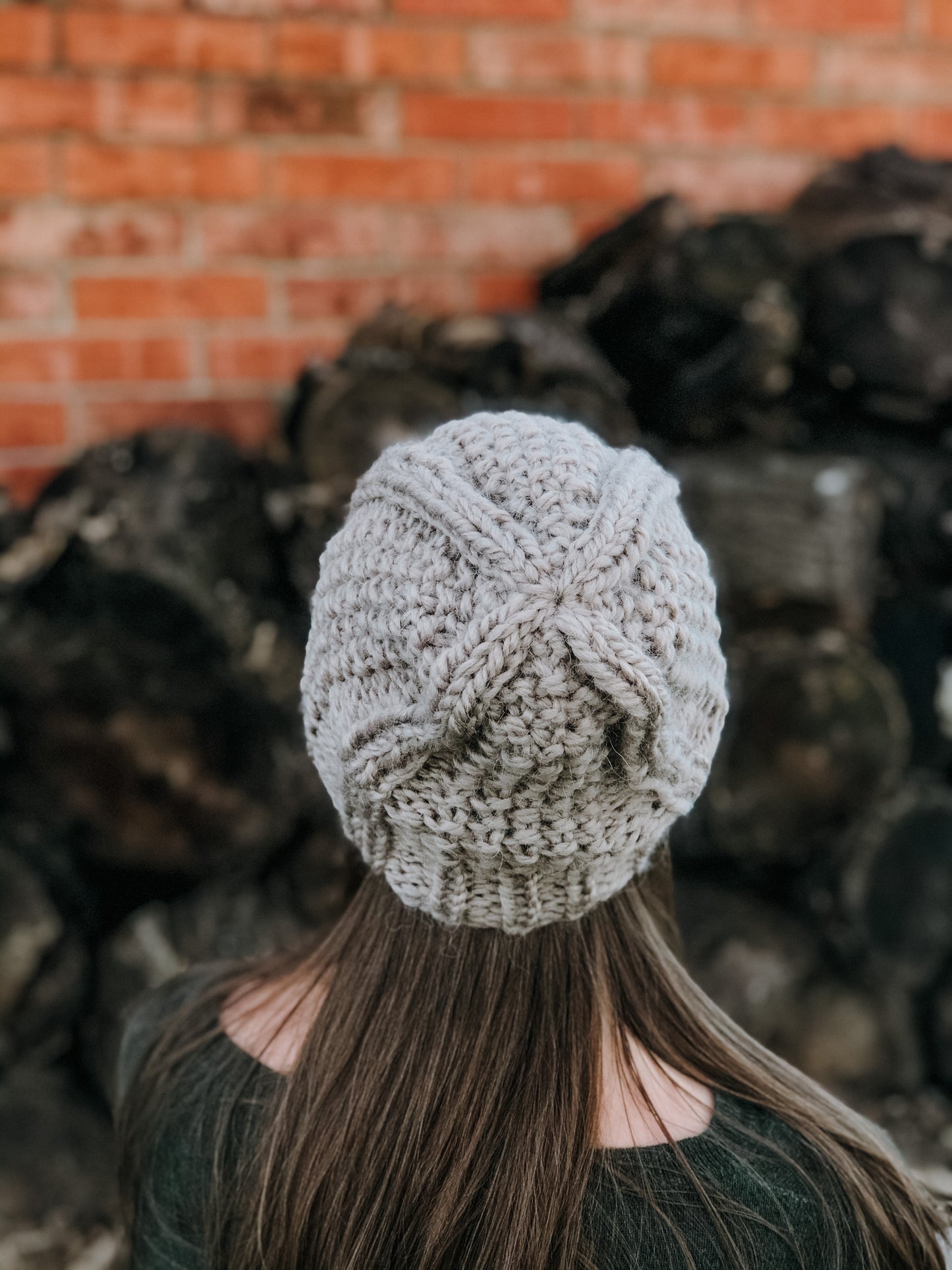 KNITTING PATTERN: Ashley Beanie // Slouchy Beanie // Seed Stitch // Beginner Pattern // Beanie Knitting Pattern // Beginner Knit Pattern