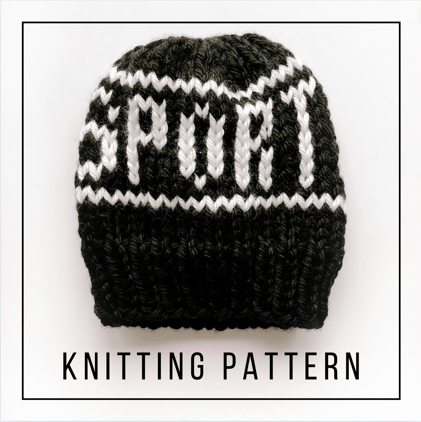 KNITTING PATTERN: "Sportsball" Beanie // Funny Knitting Pattern // Word Beanie Knitting Pattern // Superbowl