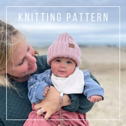 KNITTING PATTERN: Taylor Beanie // Stretchy Hat Knitting Pattern // One Size Fits All Hat //Baby Hat