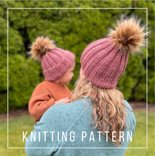 KNITTING PATTERN: Taylor Beanie (Bulky) // Stretchy Hat Knitting Pattern // One Size Fits All Beanie // Baby Hat