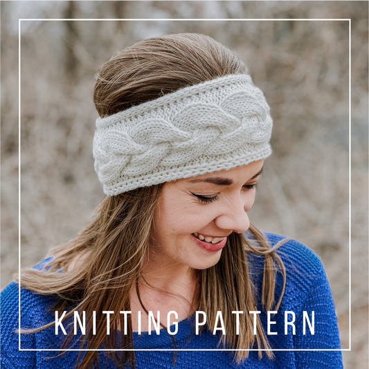 KNITTING PATTERN: Braided Cable Headband (Worsted) // Advanced Beginner Pattern // Headband Knitting Pattern // Cable Knit