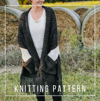 Chunky Knit Free Knitting Pattern Shawl Collar Cardigan KNITTING