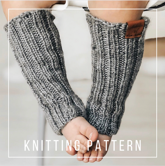 KNITTING PATTERN: Taylor Baby Leg Warmers // Wrist Warmers // Beginner Knitter