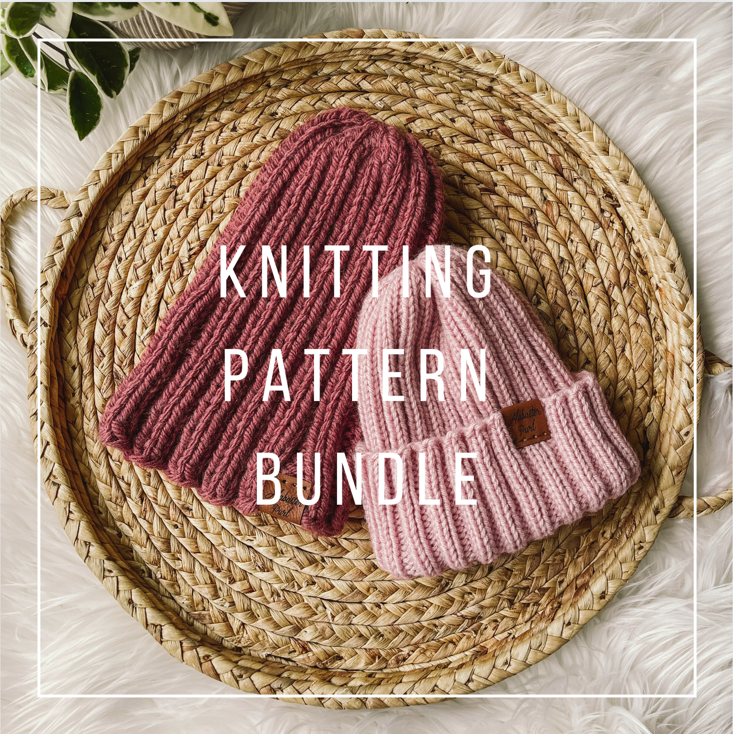 KNITTING PATTERN BUNDLE: Taylor Beanie Bundle - Worsted & Bulky Weights // Stretchy Knitting Hat Pattern // Baby Hats // Baby Shower Gifts