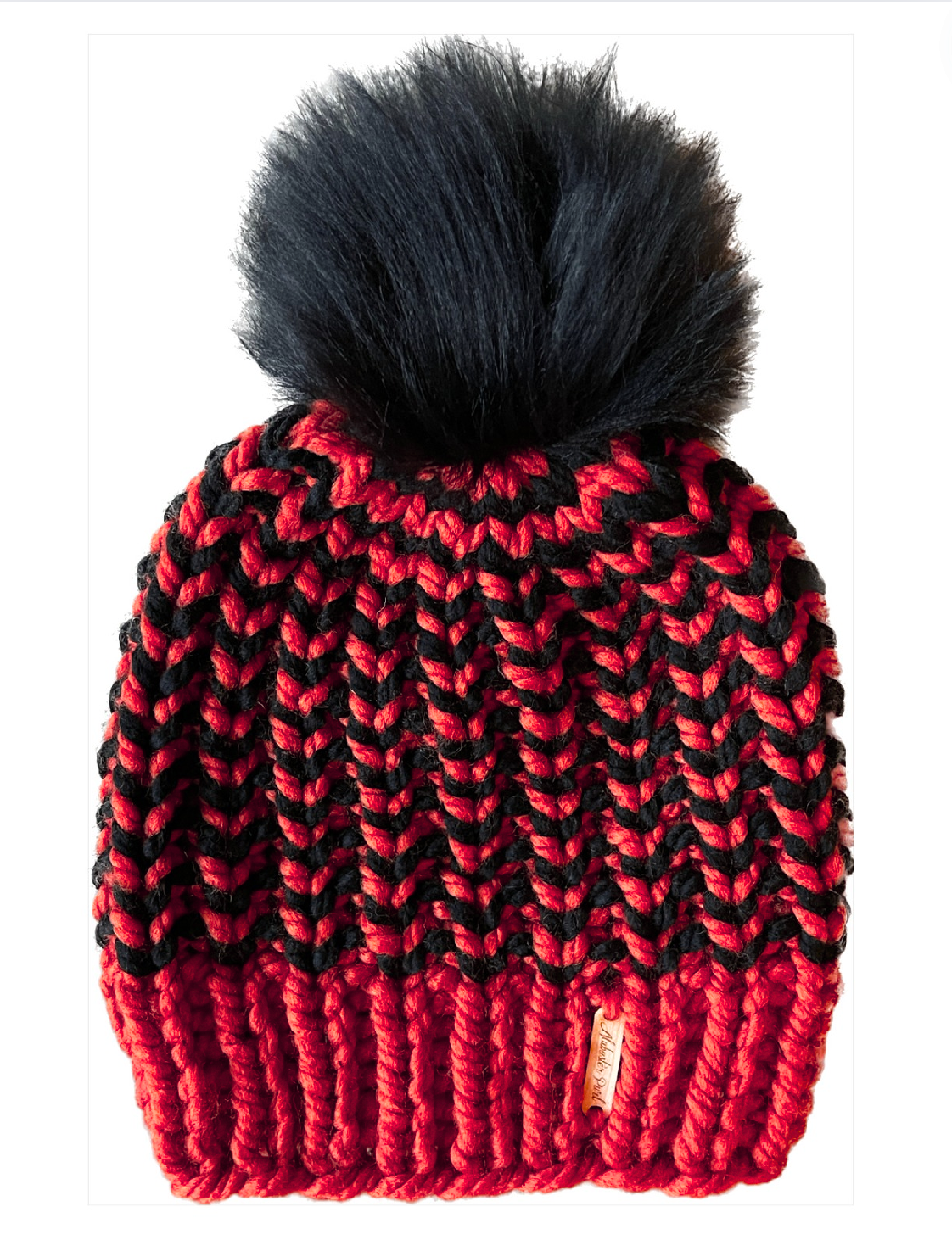 Riverbend Beanie // Red and Black