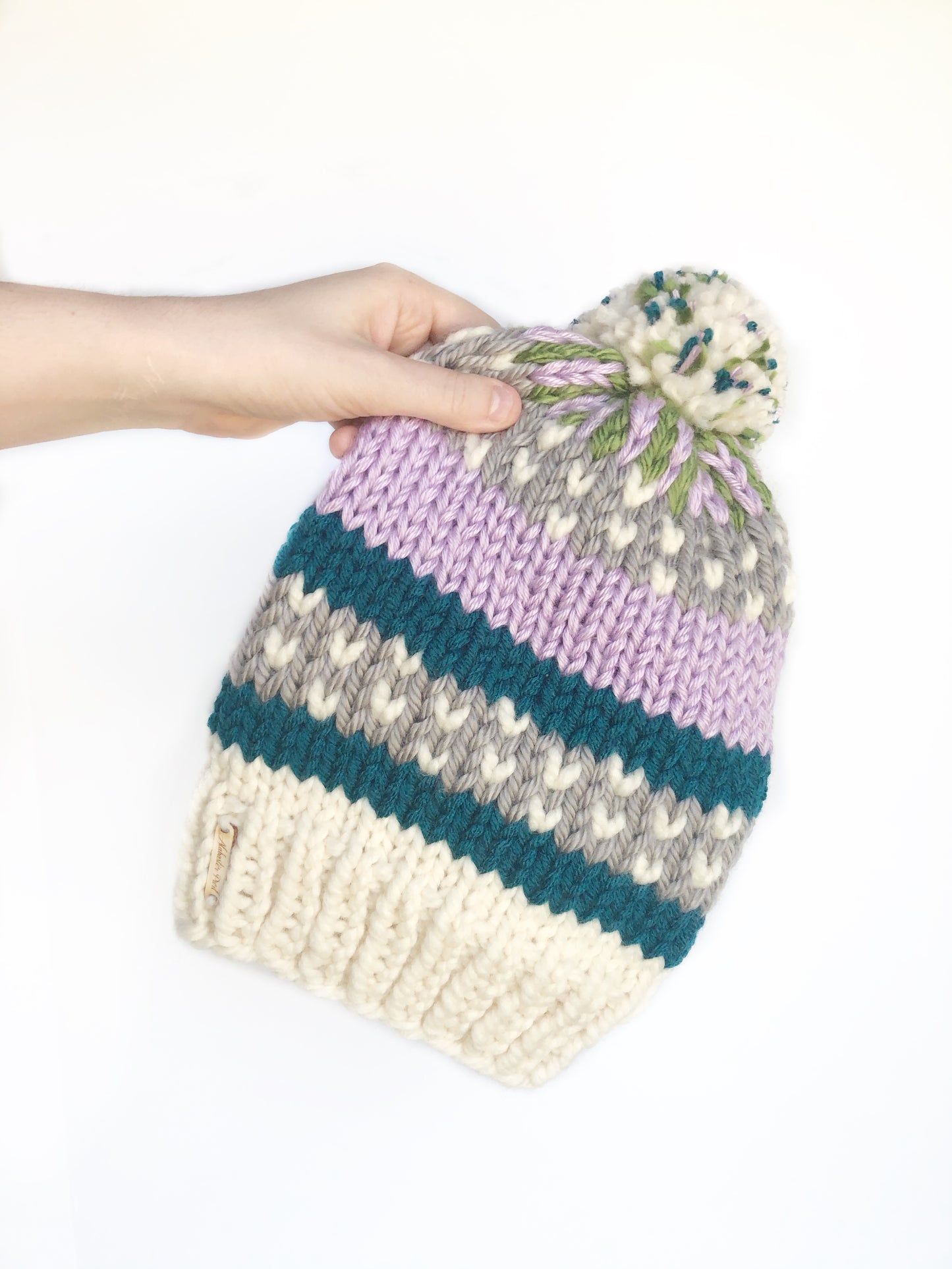 KNITTING PATTERN: Happy Scrappy Hat // Slouchy Beanie // Beginner Knitter