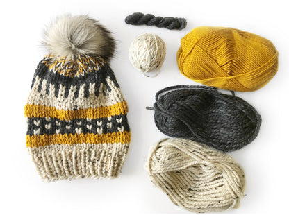 KNITTING PATTERN BUNDLE: Scrap Stash Bust // Happy Scrappy Hat & Triple Threat Toque Knitting Patterns // Slouchy Beanie // Yarn Scraps