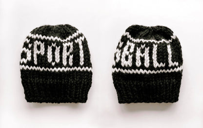 KNITTING PATTERN: "Sportsball" Beanie // Funny Knitting Pattern // Word Beanie Knitting Pattern // Superbowl